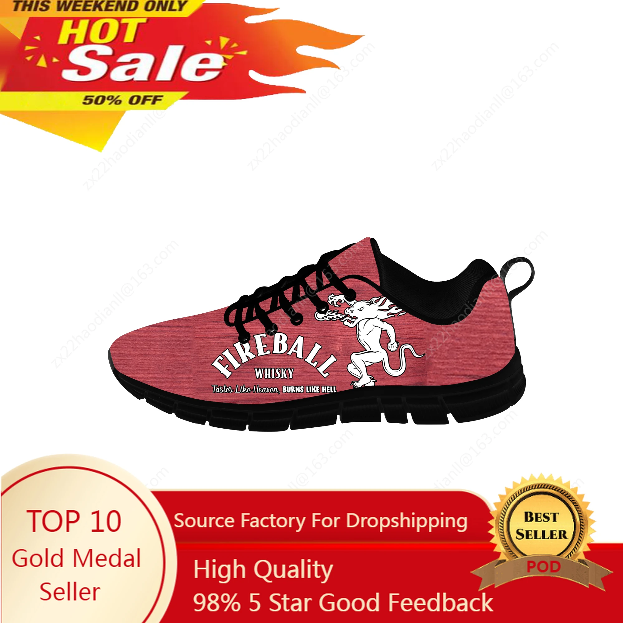 

Fireball Cinnamon Low Top Sneakers Whisky Mens Womens Teenager Casual Shoes Canvas Running Shoes 3D Printed Lightweight shoe