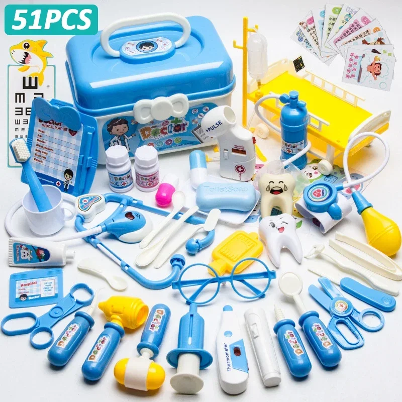 Conjunto médico para crianças fingir jogar meninas rpg jogos hospital acessório kit médico enfermeira ferramentas saco brinquedos para crianças presente