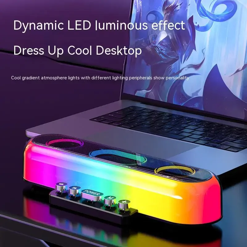 

Wired/wireless Multimedia Computer Speaker Crystal Dazzling Lighting Bluetooth Speakers Subwoofers Dj Karaoke Sound Box with Mic