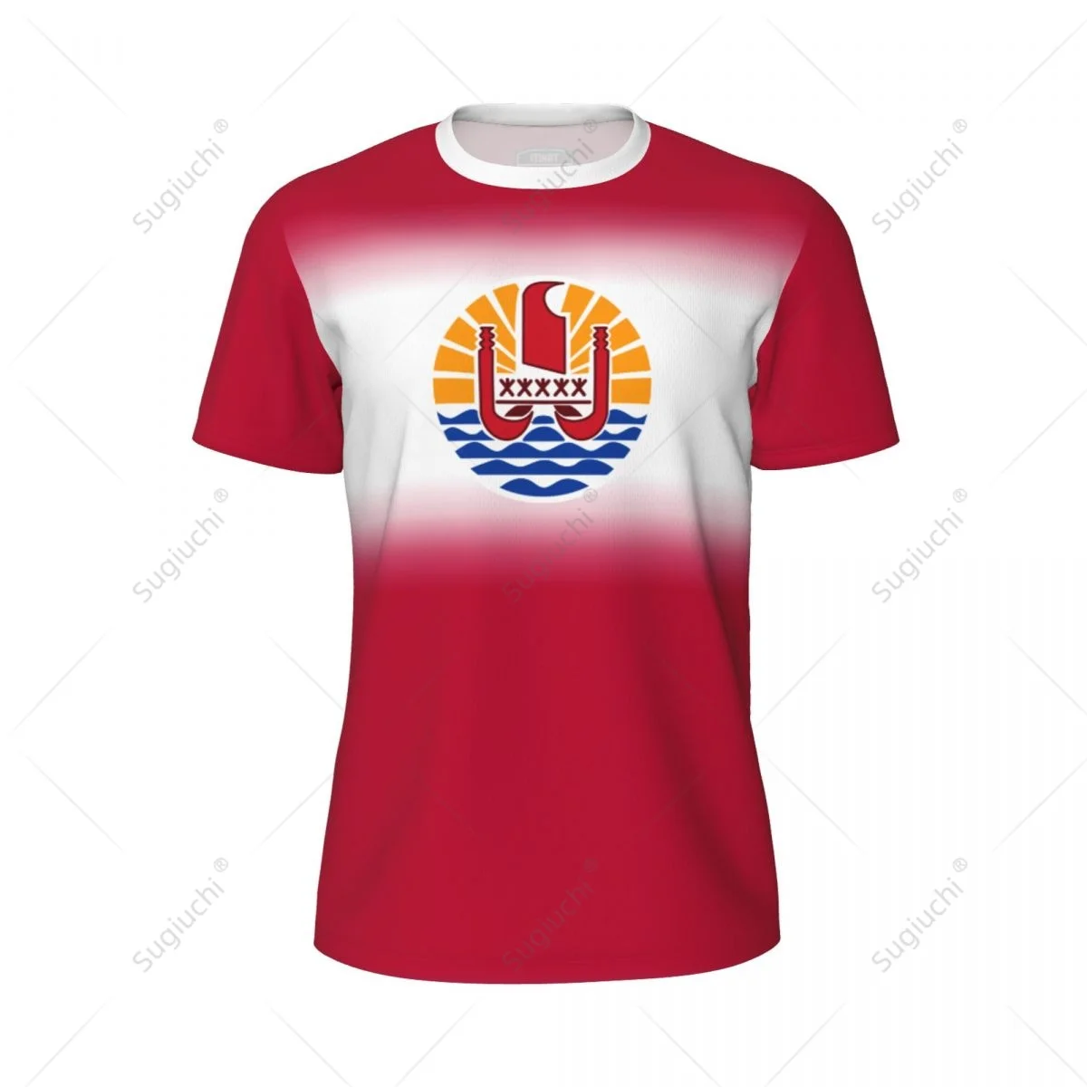 Sports Mesh T-shirt Tahiti Flag For Running Bike Soccer Tennis Football Fitness Tees 3D Printed Custom
