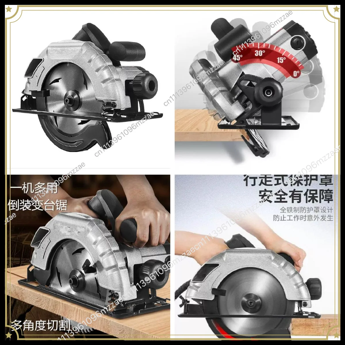 Circular Chainsaw Logging Saw Electric Push Table Saw Woodworking Machinery Small Desktop Portable Household Multi-function Tool