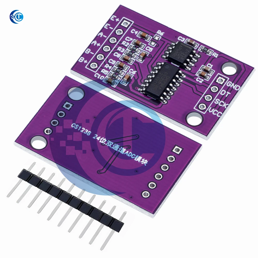 Módulo ADC CS1237 de 24 bits Chip de referencia externo TL431 integrado Detección de pesaje de un solo canal 24 bits CS1238 de doble canal