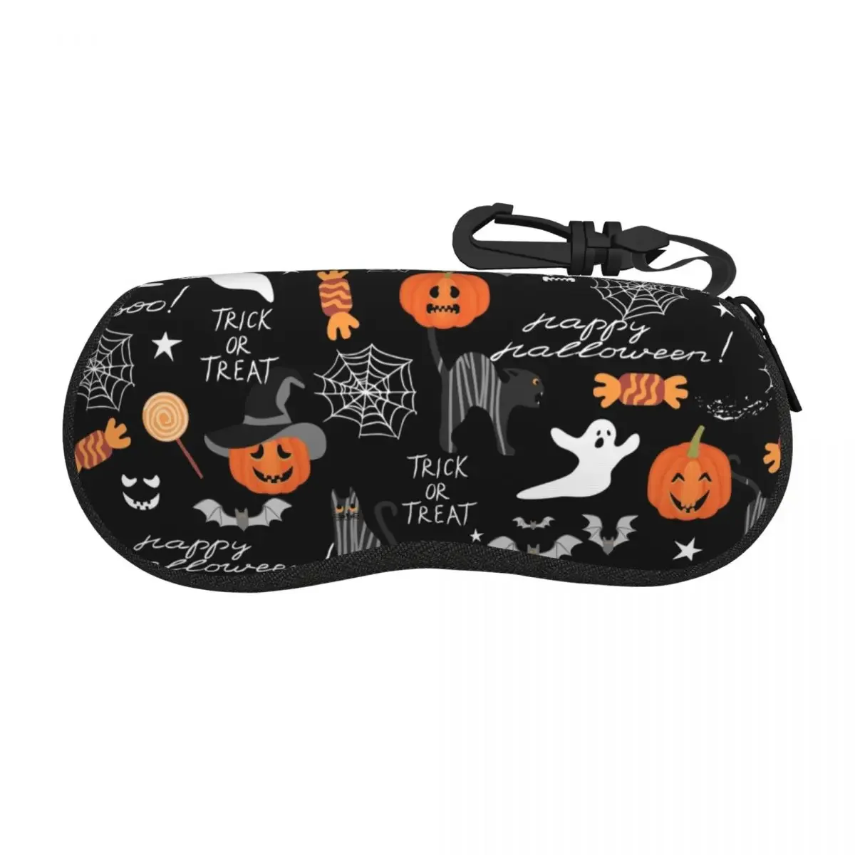 Custom Halloween Pumpkin Ghost Cats Shell Eyeglasses Protector Cases Fashion Sunglass Case Glasses Pouch