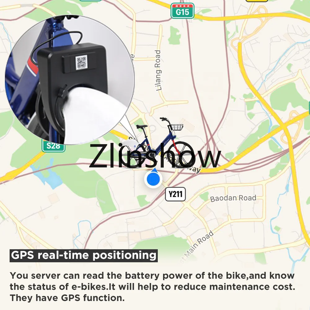 Alarm 4G zabezpieczenie przed kradzieżą elektroniczny rower udostępnij podkowę System blokady GPS bez aplikacji automatyczna elektryczna blokada