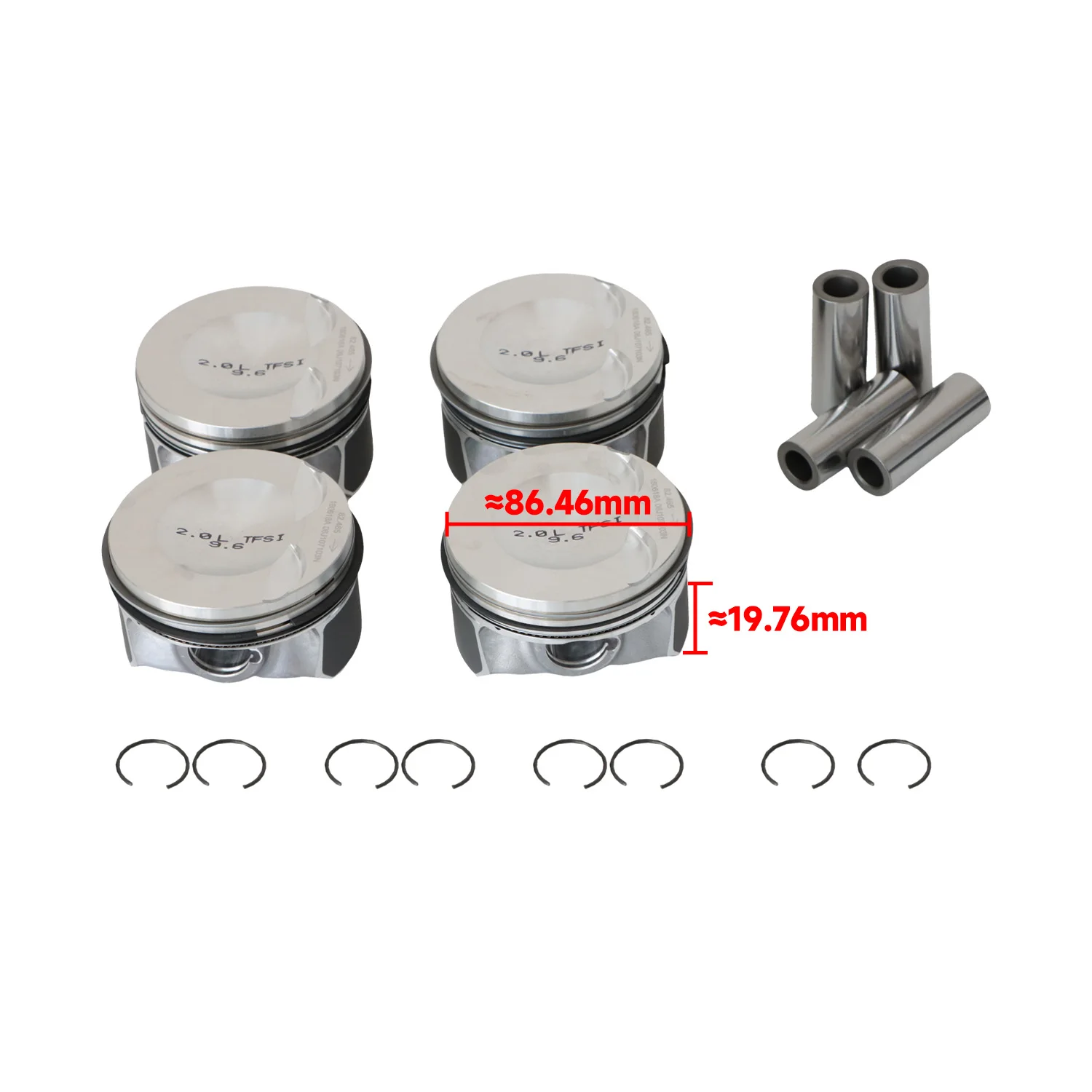 1set EA888 2.0T 21mm Engine Overhaul Rebuild Piston Valve Kit For Audi A3 A4 A5 VW SKODA SEAT 06H103383AF 06D109601M 06D109611H