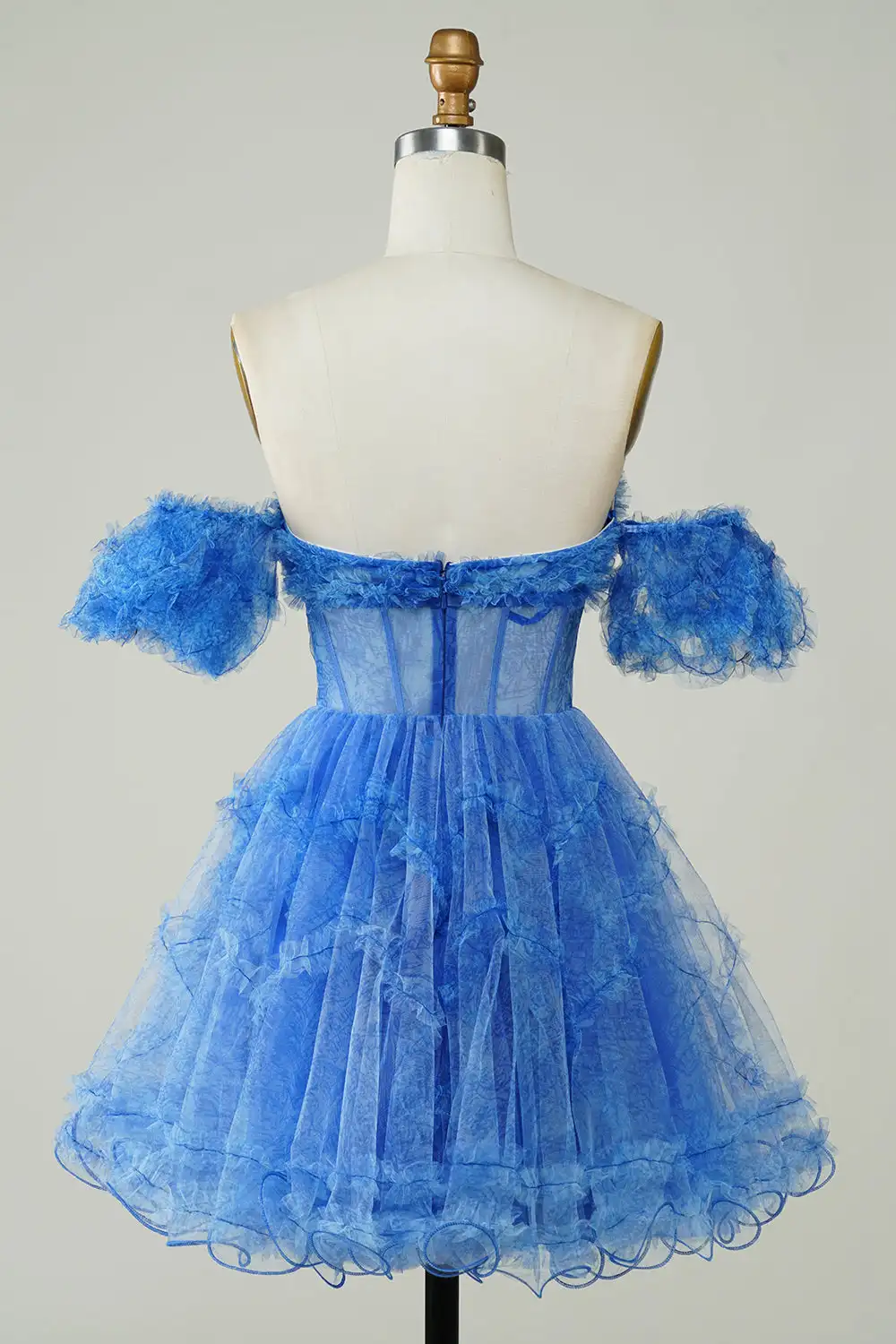Sharon Said Homecoming Dress Luxury A-Line Off Shoulder Tulle Ruched Corset Open Back Dubai Birthday Party Gown RM164 Customized - view 2