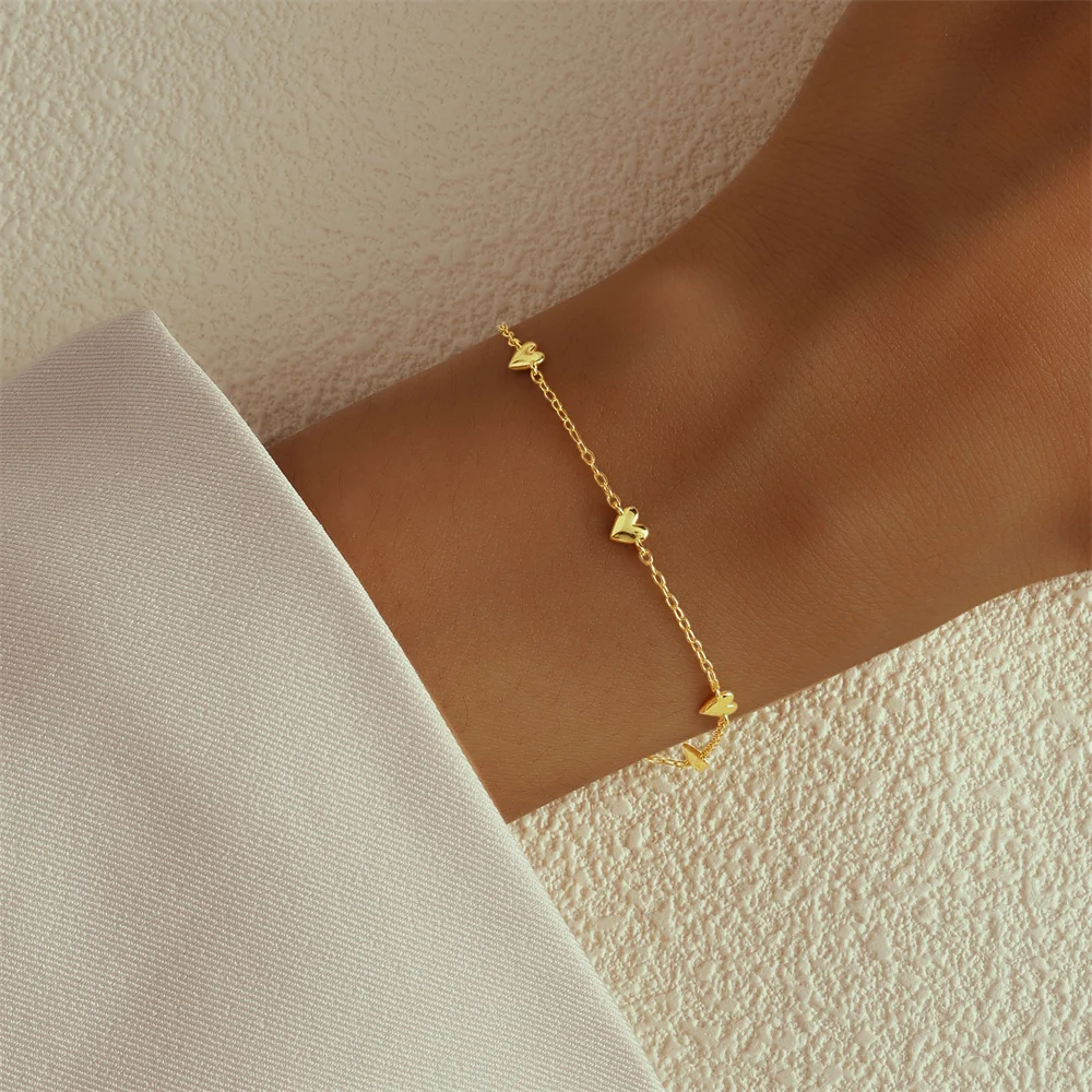 ROXI 925 Sterling Silver Heart/Geometric Zircon Bracelet Women Fashion Wedding Party Dinner Fine Jewelry Gift pulseras