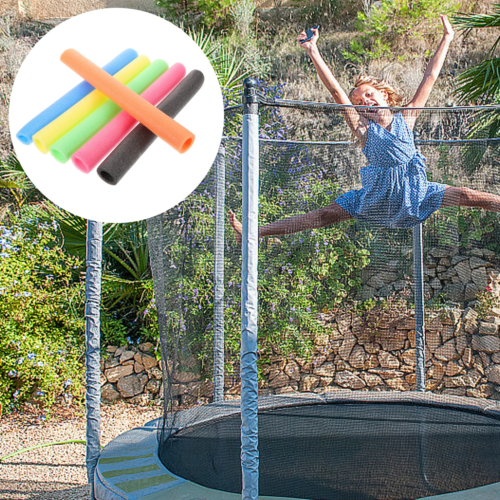 12 قطعة أنابيب رغوة لحماية عمود الترامبولين العالمي صالح المضادة للتصادم الأكمام غطاء استبدال واقي مصد السيارة