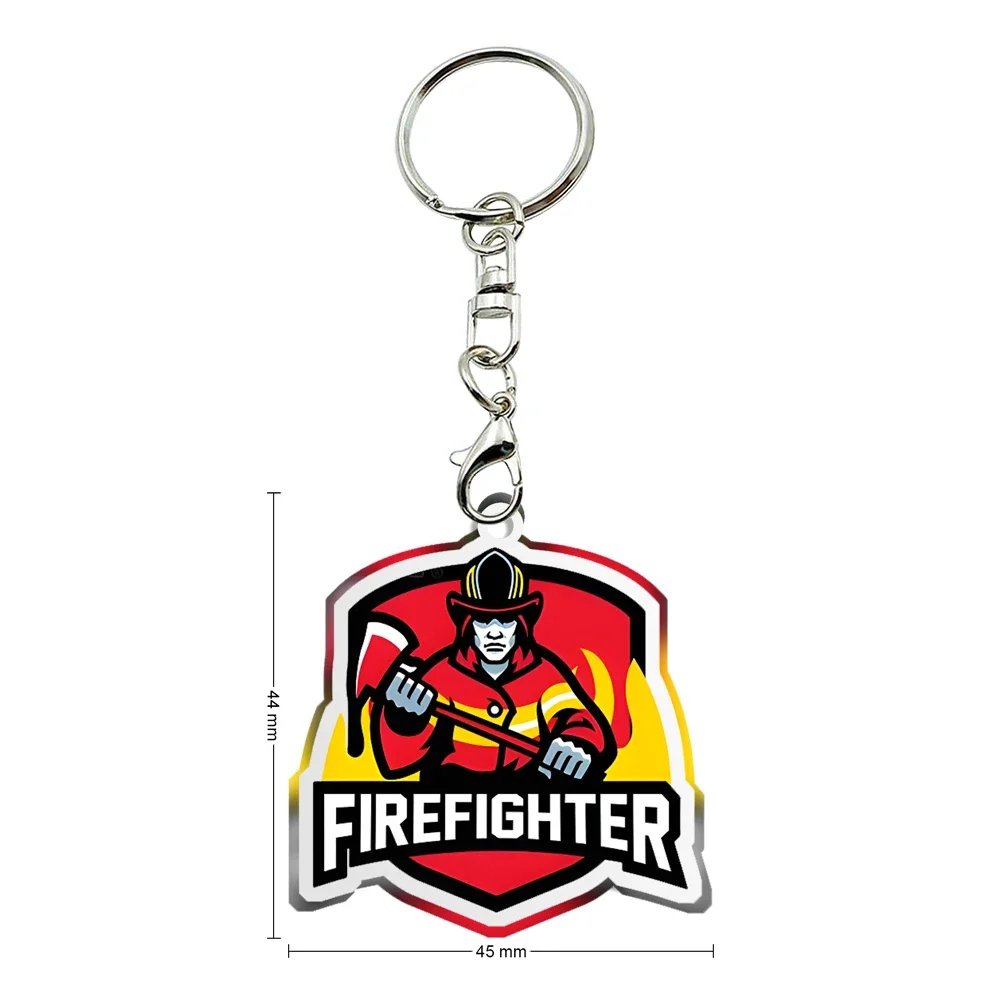

Transparent Keychain Acrylic First Response Firemen Doctor Key Chain Photo Trinket Printing Design Game Keychains Bag Pendants