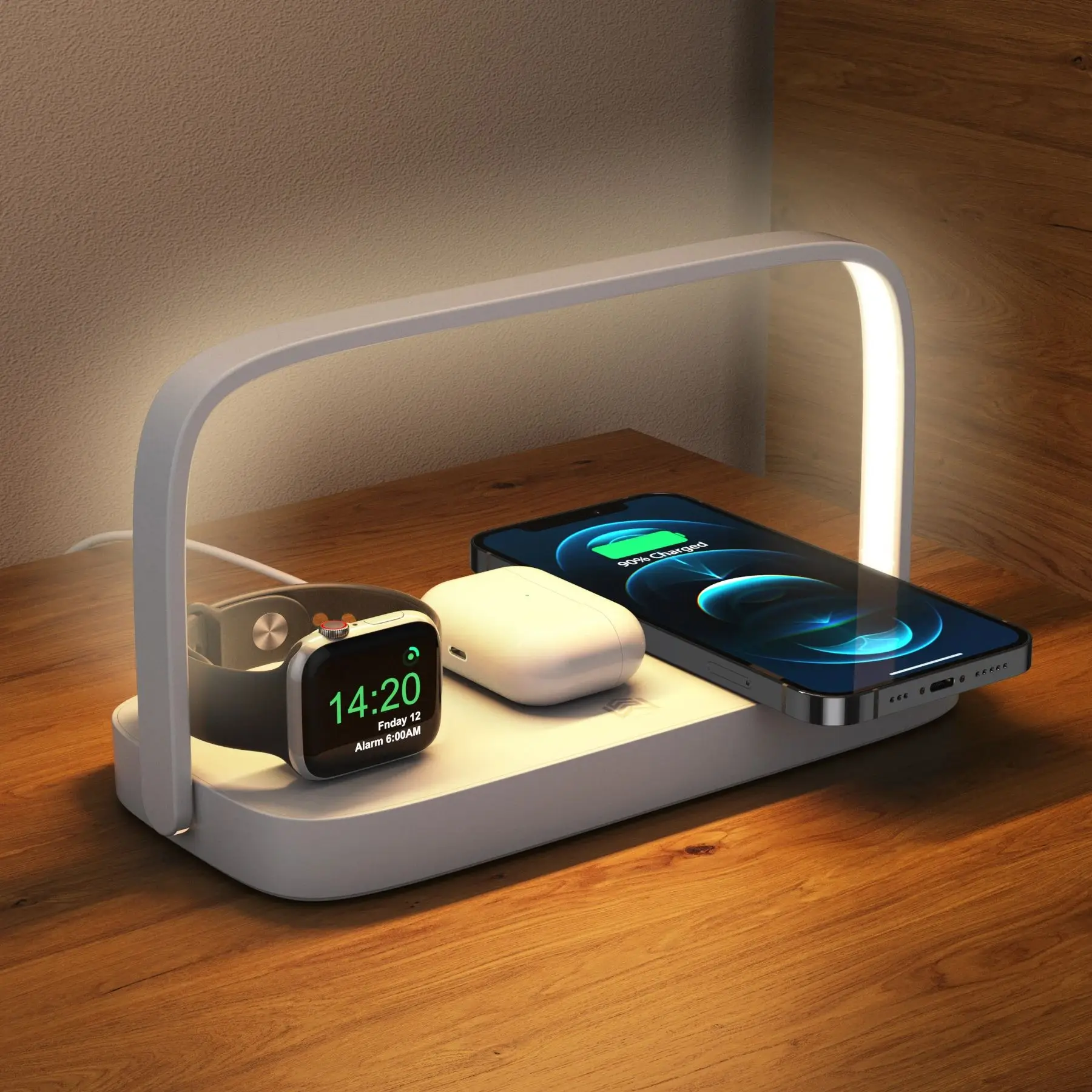 Wireless Charging Station, 3 in 1 Charging Station, Night Light, iPhone 12/13/14/15 Pro/13 Mini/13 Pro Max/12 pro, AirPods