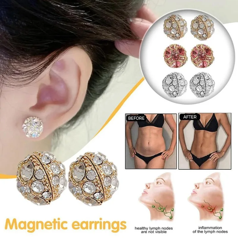 Women Slimming Earrings Slime Weight Loss Anti Cellulite Slim Products Ear Studs Health Care Lose Weight Slim Down Fat Burner