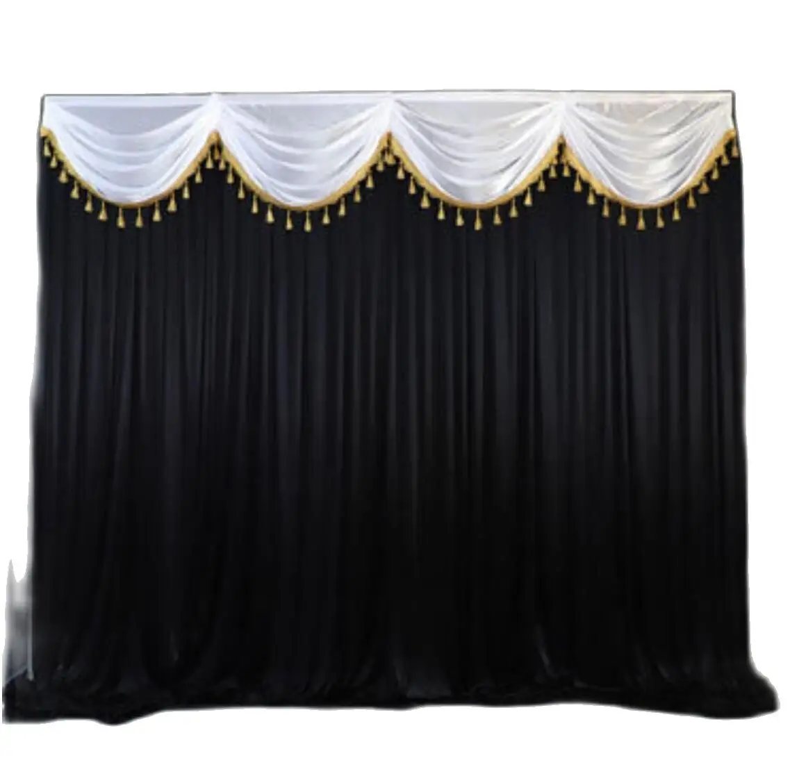 

10x10FT/3x3M Curtain Swag Wedding Backdrop Church Stage Background Drapery For Formal Event Party Curtain Decoration