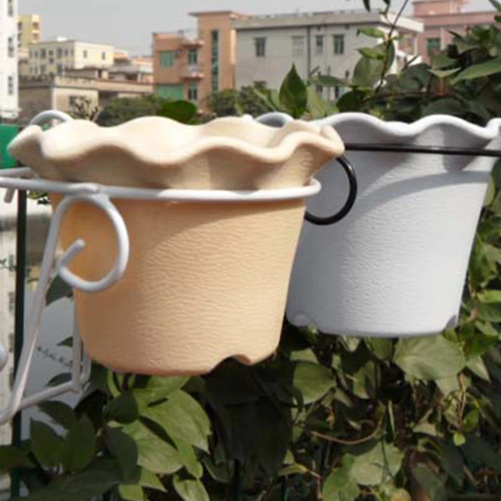 

2Pcs Orchid Pot Hanging Stand Durable Black Plant Stand Balcony Flowerpot Rack Bonsai Holder Vertical Garden Decoration