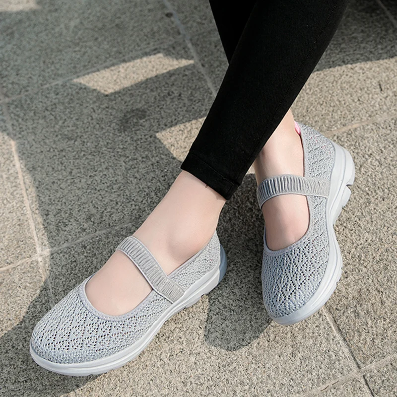 STRONGSHEN Summer Women Hollow Breathable Flat Shoes Lightweight Casual Vulcanized Walking Shoes Tenis Feminino Zapatillas Mujer