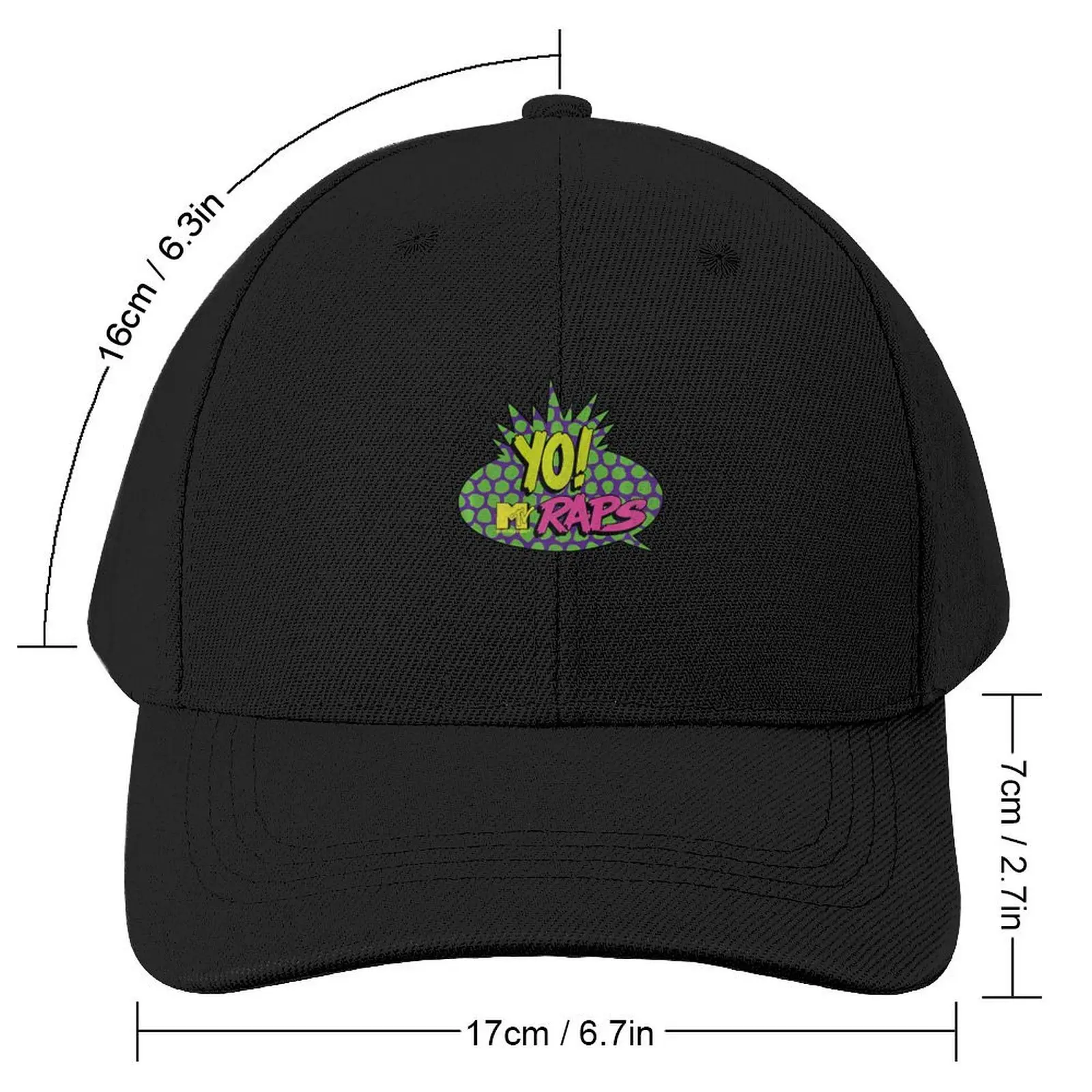 Yo MTV Raps Classic Logo Design Premium Baseball Cap Vintage New Hat cute Golf Wear Ladies Men's