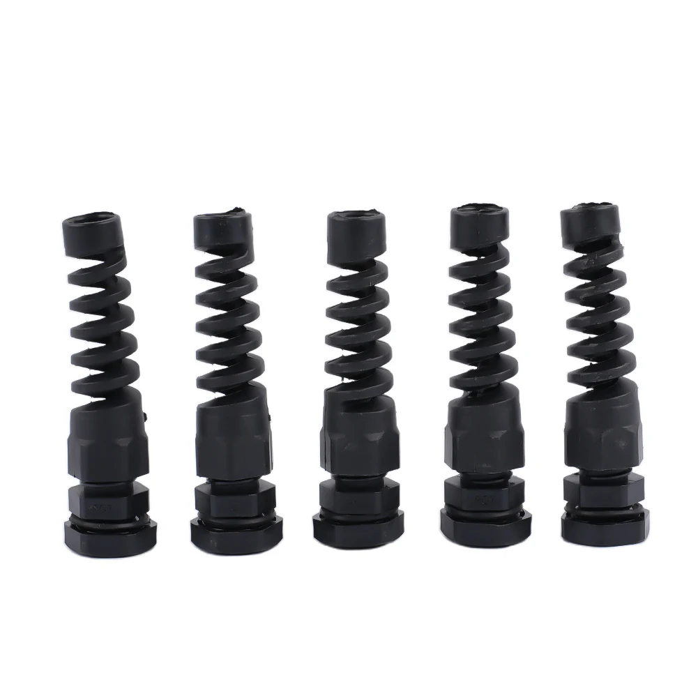 

Cable Connectors Cable Glands Waterproof IP67 Plastic 5pcs Black Or White Easy To Tighten Machines High Quality