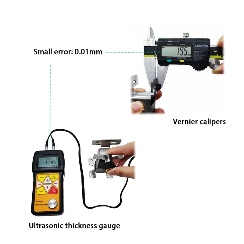 DIGITAL ULTRASONIC THICKNESS GAUGE METAL PLASTIC CERAMIC GLASS ALUMINUM COPPER GLYCERIN ULTRASOUND MEASURE THICKNESS