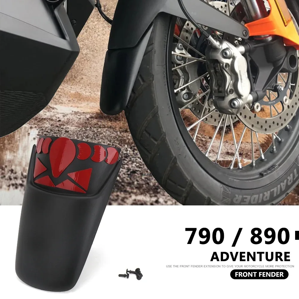 

Motorcycle Accessories Splash Guard Front Fender Mudguard Extender For 890 Adventure 2021 2022 2023 2024 790 ADVENTURE ADV 2019-