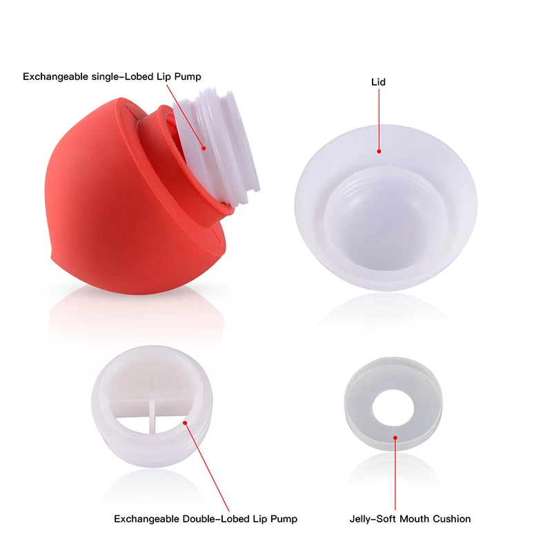 Silicone Lip Plumper Lip Enhancer Manual Pressing Device Vacuum Suction Lips Plumper Lasting Sexy Bigger Thicker Plump Beautiful