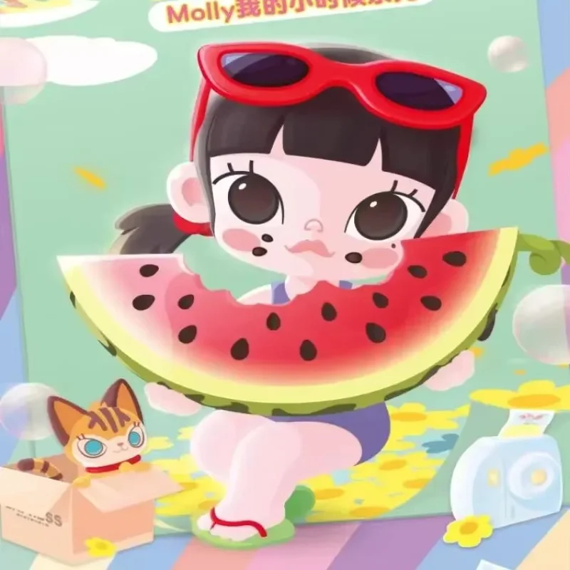 

Pop Mart Molly My Childhood Series слепая коробка, сумка для догадок, загадочная коробка, игрушки, кукла, милая аниме-фигурка, настольные украшения, подарок