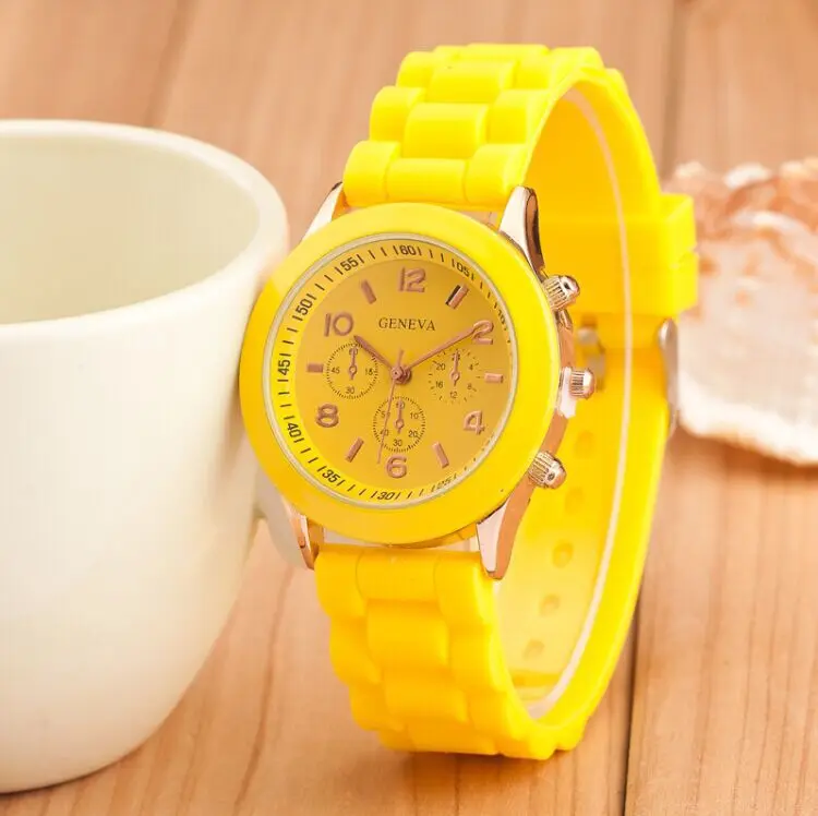 Reloj Mujer Fashion Women Watches White Silicone Jelly  display picture 1