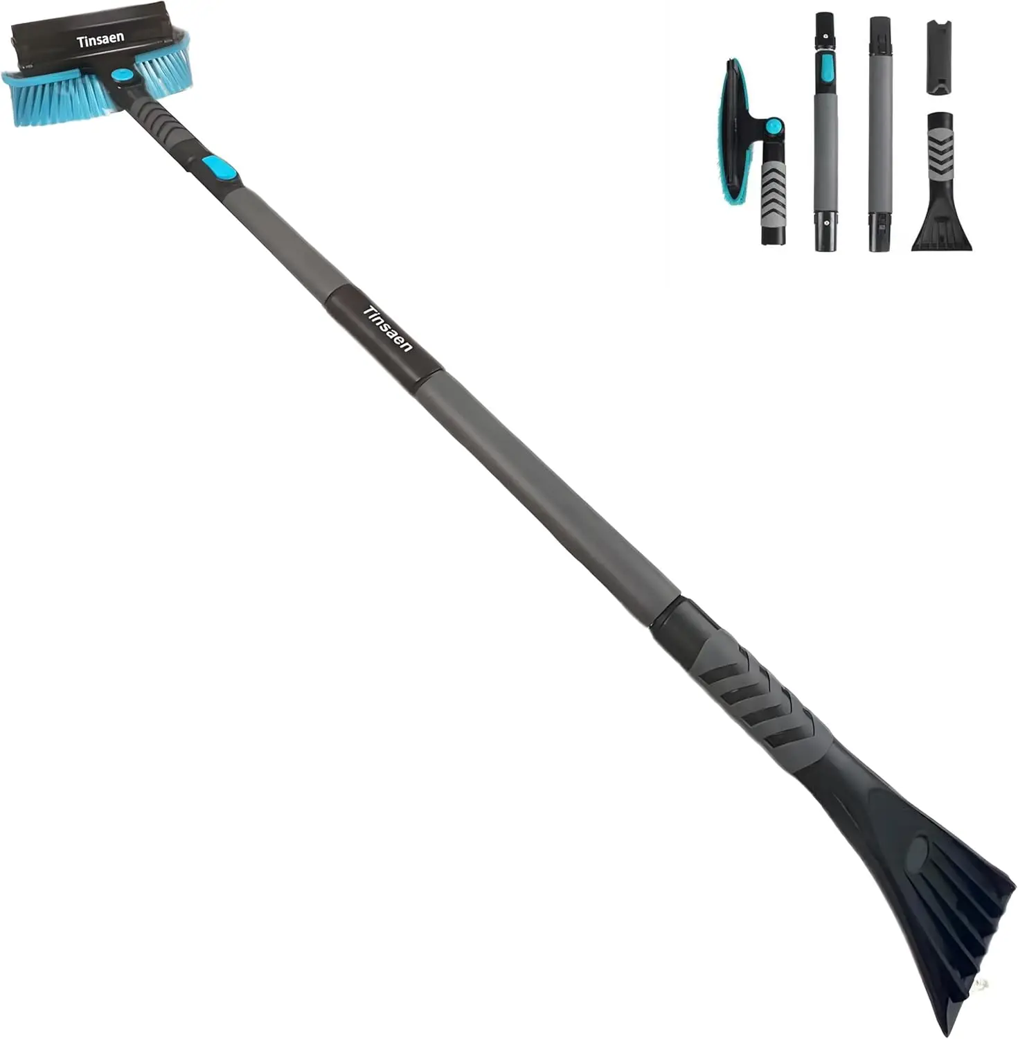 

58" Extendable Snow Brush & Ice Scraper for Cars, SUVs, Trucks - Heavy Duty Pivoting Broom