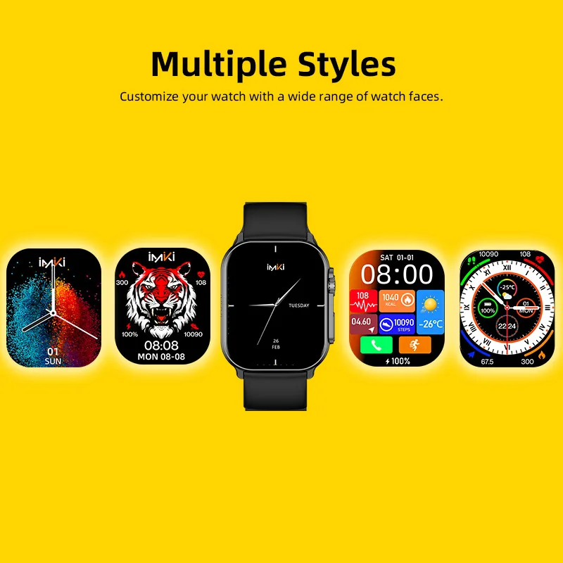 IMIKI SE1 Smartwatch 2.01 inch Amoled HD Display IP68 Waterproof Voice Assistant Sport Fitness Monitoring Christmas Smart Watch view 4