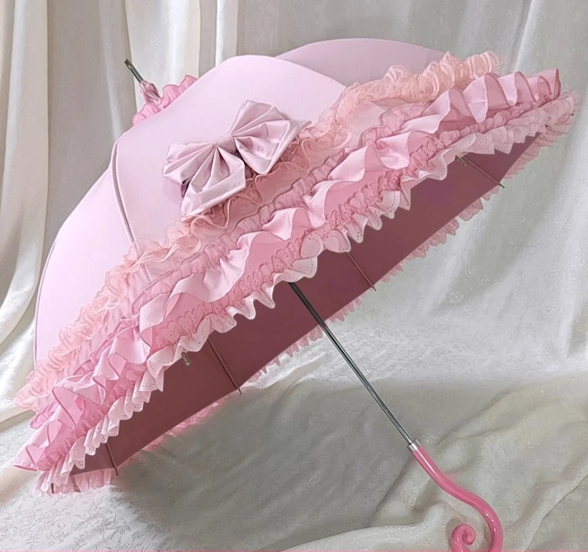 Bird Cage Arched Sunshade Umbrella With Lace Lace And Lace Lolita Lolita Umbrella Girlish Heart Princess Umbrella
