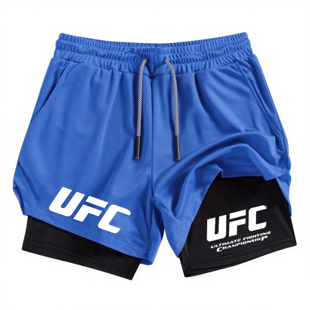 Летние мужские спортивные шорты UFC, дышащие тренировочные брюки для тенниса