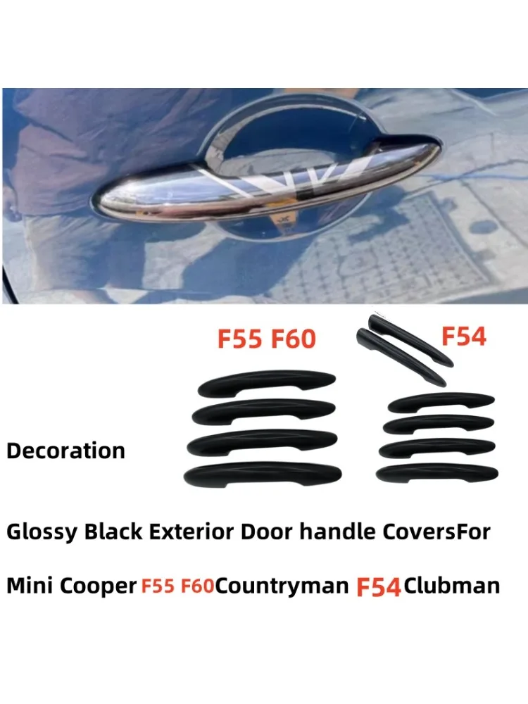 4pcs Door Handle Cover for BMW for Mini for Cooper F54 F55 F60 Countryman Gloss Auto Exterior Parts Black Door Handle Cover Trim