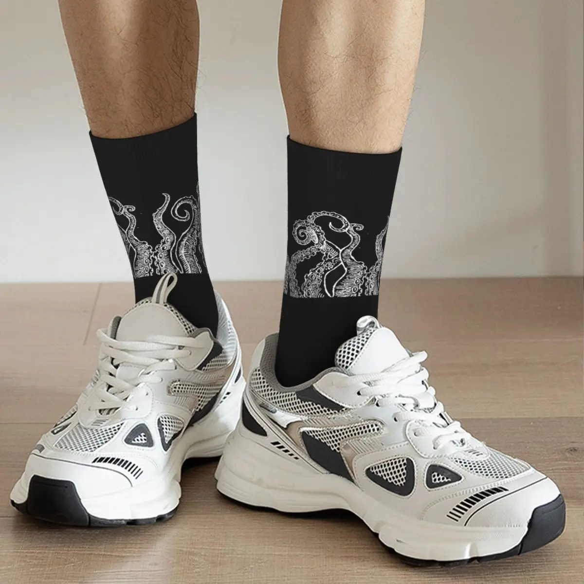 Tentakel (18) Socken Harajuku Hochwertige Strümpfe Ganzjahres-Langsocken Zubehör für Weihnachtsgeschenke für Männer und Frauen