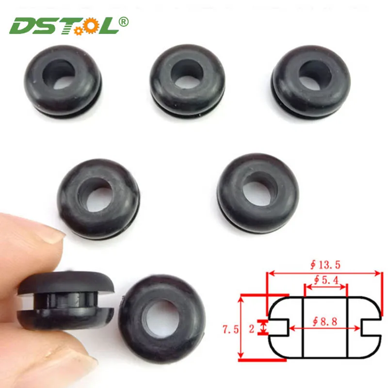 8.8mm Black Rubber Grommet Blanking Hole Wiring Cable Gasket Rubber Seal Assortment Set For Protects Wire Cable Hardware Tools