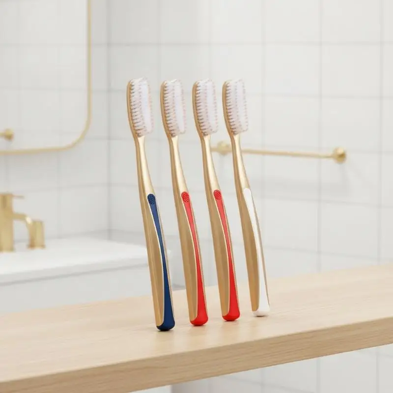 Soft Bristle Toothbrushes 6 Pack Extra Long Curved Head Gentle Deep Cleaning Bad Breath Remover for Daily Care