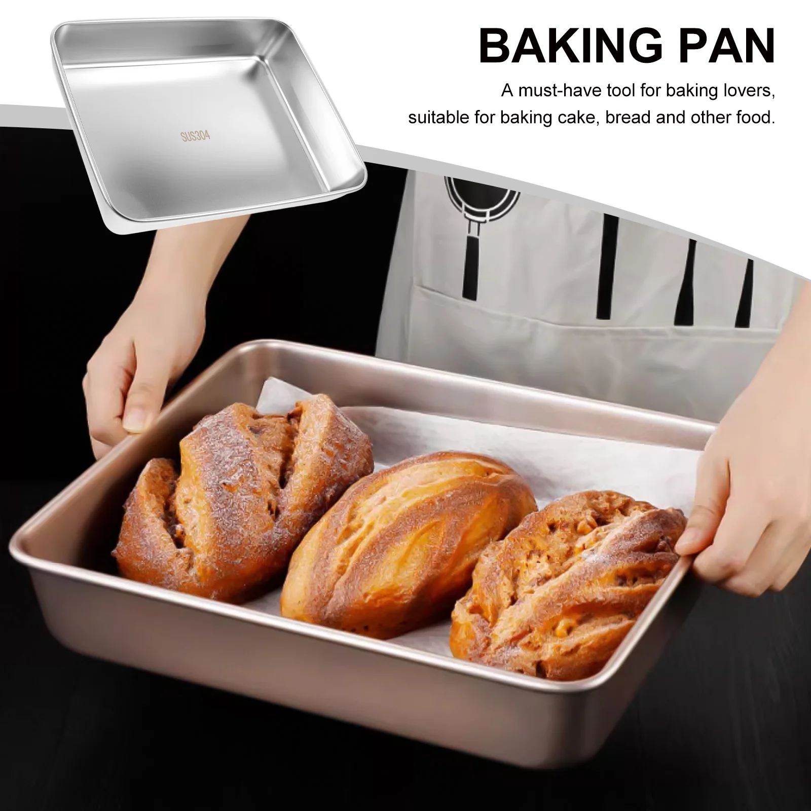 

Bakeware Cake Baking Tray Pans Plate Bread Cooking Trays Stainless Steel Bakery