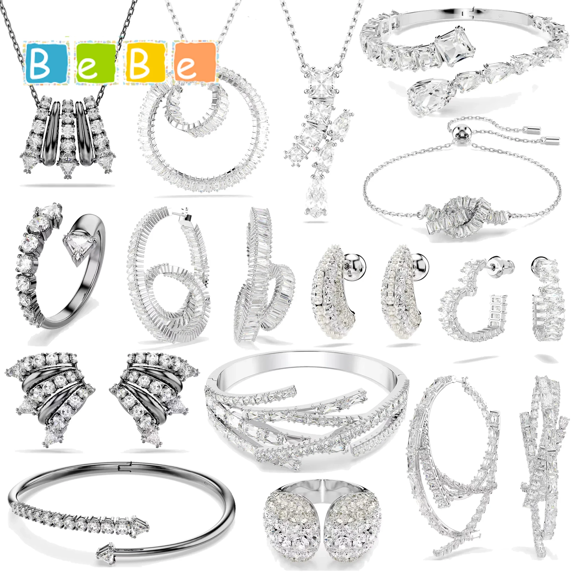 2026 Niche Design Jewelry Set Light Luxury White Gemstone Necklace Fashionable Women's Bracelet Ring High-end Earrings