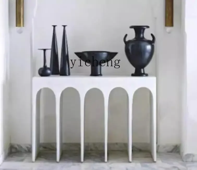 LYY Entrance Terrace Wabi Sansan Wind Entrance Table Industrial Wind Art  Cabinet Aisle Corridor Entrance Case