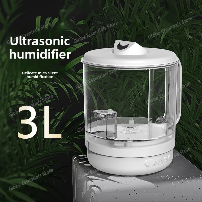 Bedroom Home Humidifier Super Large Mist Spray Car Desktop Ultrasonic Silent Air Purification Humidifier 3L