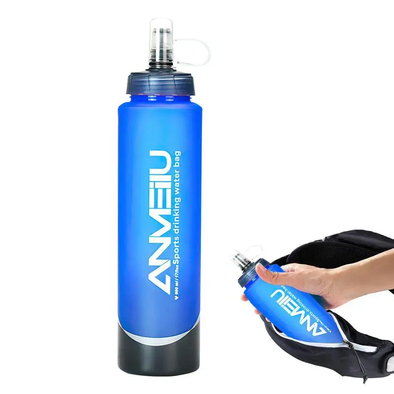Гибкая бутылка для воды, 750 мл, легко сжимаемая бутылка для воды, проточная колба, удобная для путешествий складная компактная и мягкая колба из ТПУ для