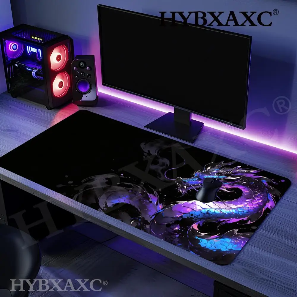

HYBXAXC Large Table Carpet Dragon Mouse pad Gamer Mousepad Gaming Mouse Mat Black Desk Mat Soft Computer Desk Pad Waterproof