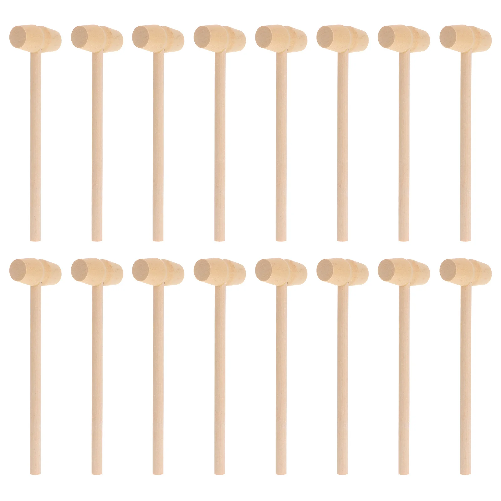 20 stks Mini Onvoltooide Hamer Houten Hamer Voor Kinderen Diy Schilderen Carving Hand Oog Coördinatie Baby Houten Hamer Licht