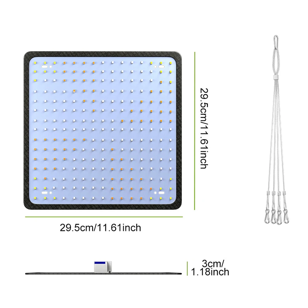 300 واط LED تنمو ضوء الطيف الكامل الكم مجلس زراعة النباتات مصباح للداخلية بوعاء الفاكهة الدفيئة خيمة الطحلب عصاري