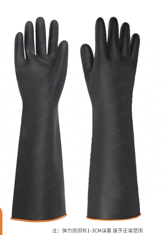 Acid and alkali corrosion resistant battery factory chemical injection box vacuum operation anaerobic box long arm latex gloves