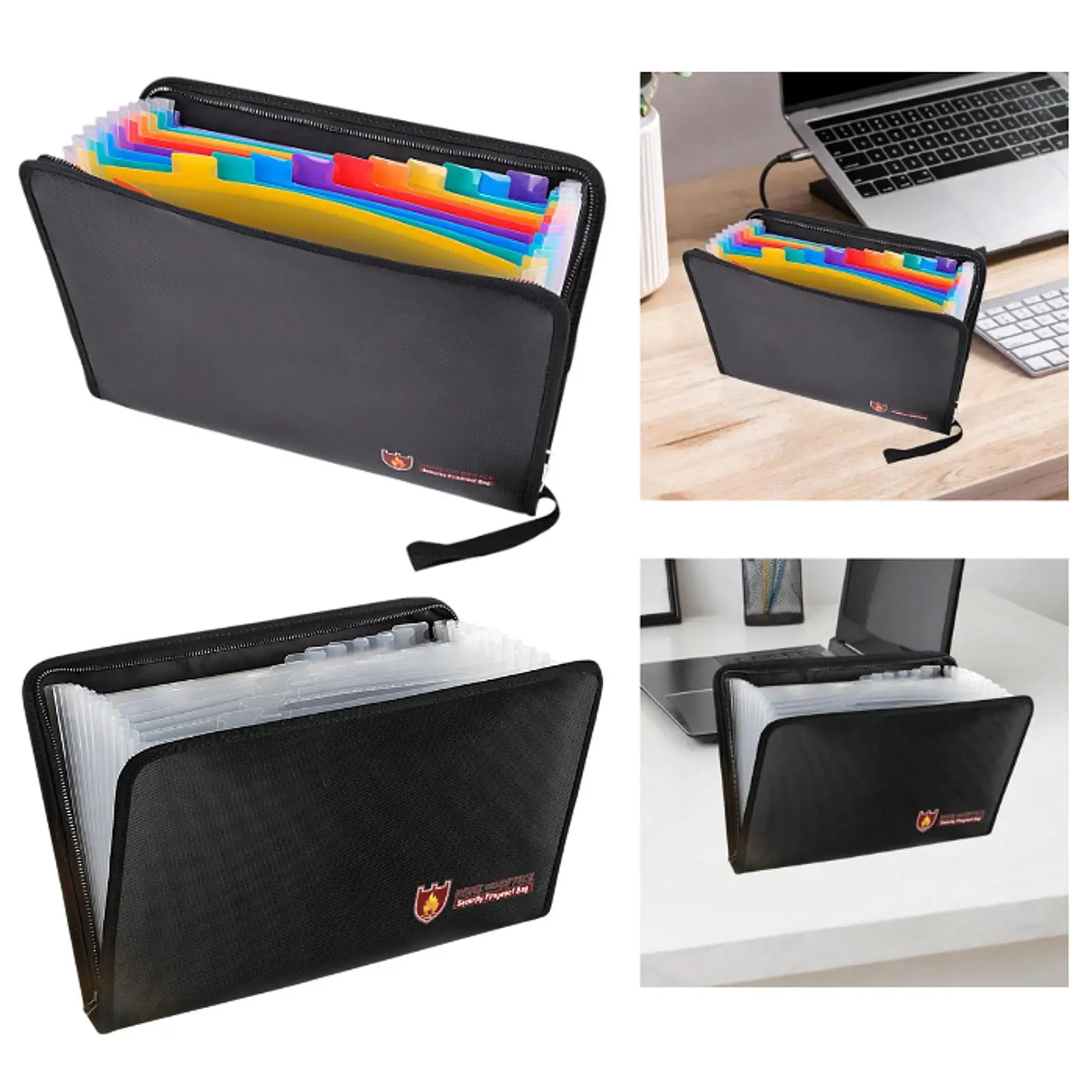 Bolsa de documentos ignífuga, bolsa de almacenamiento ignífuga para joyería y documentos