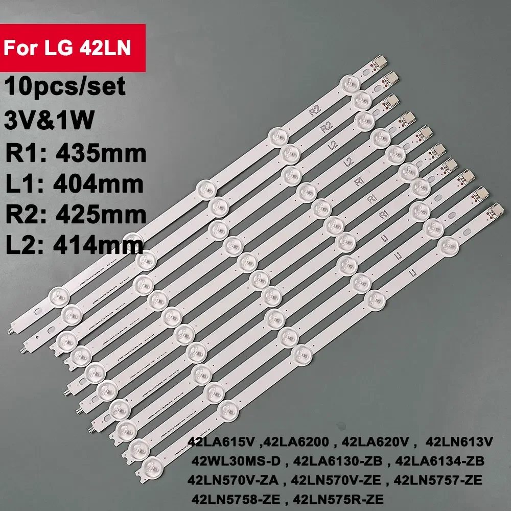 10Pcs 5led Backlight LED Strip TV for LIG 42LA615V 42LA620V 42LN613V 42LN570V-ZA 42LN570V-ZE 42LA615V-ZE 42LA615V-ZB 42LN575R-ZE