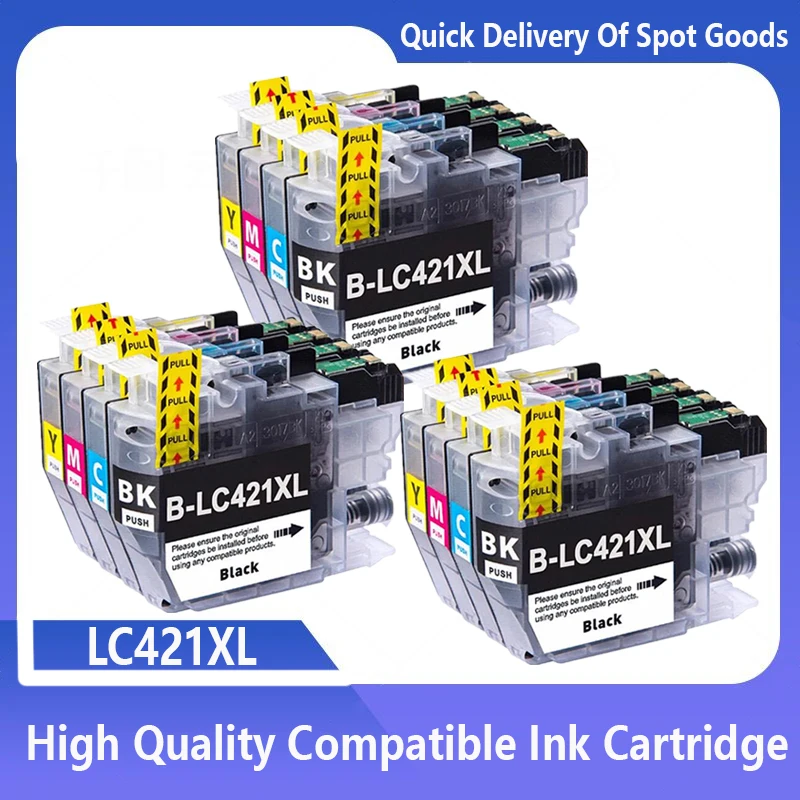 

High capacity LC-421 LC421 LC421XL LC 421 Compatible Ink Cartridge For Brother DCP-J1050DW J1140DW MFC-J1010DW J1050 J1040