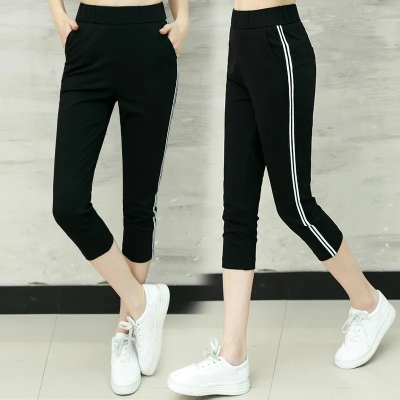 女性のハイウエスト 7 フィート スポーツ パンツ 夏 2023 新しい Sle カジュアル ルーズ フィット 薄い弾性ハーラン カジュアル パンツ