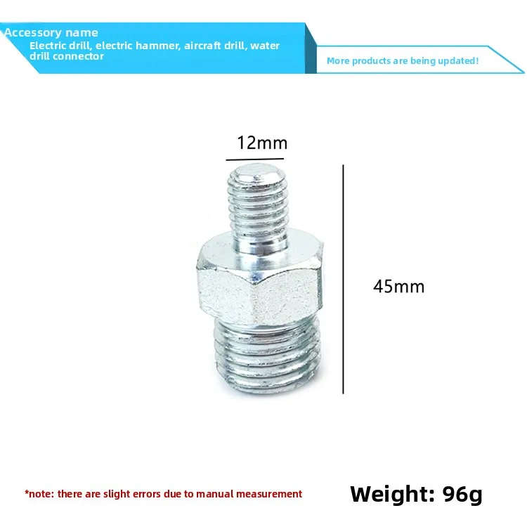 5Pcs M12 to M22 & M14 to M22 Thread Adapter – Drill Chuck Arbor Converter for Hammer Drill, Rotary Hammer & Core Drill Bits