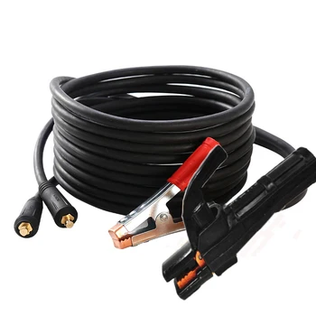 Mig Tig ARC welding machine electrode holder 5M cable + 3M cable ground clamp 300A Groud welding earth clamp clip set for 3M cable