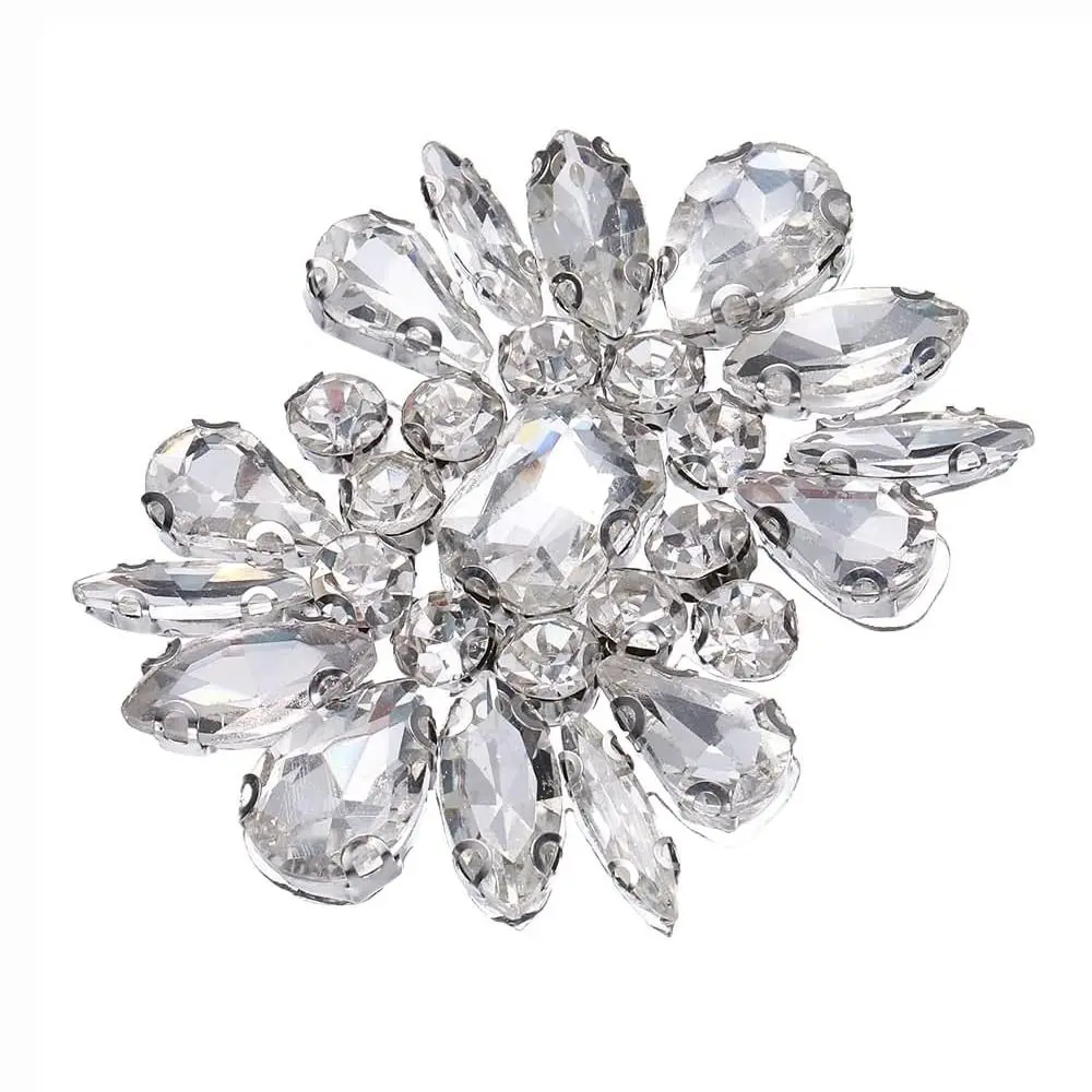 Luxury Glue Back Diamond Beaded Patches Crystal Beaded Diamond Decoration Beading Applique Rhinestone Applique