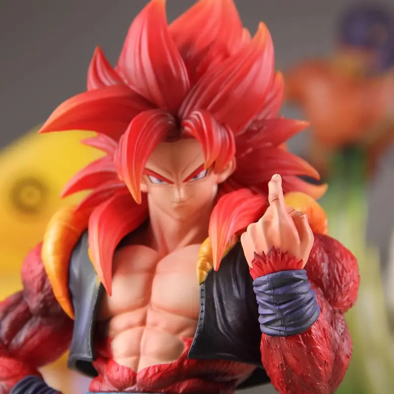 34 cm Dbz Ssj4 Gogeta Action Figure - Anime Dragon Ball Z Super Saiyan 4 Figurine da collezione Gk Statua Bambola Ornamenti Giocattolo